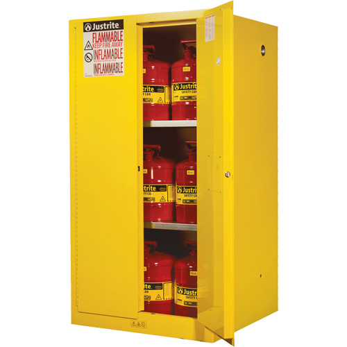 Sure-Grip&reg; Ex Flammable Storage Cabinets, 60 gal., 2 Door, 34" W x 65" H x 34" D Fastek