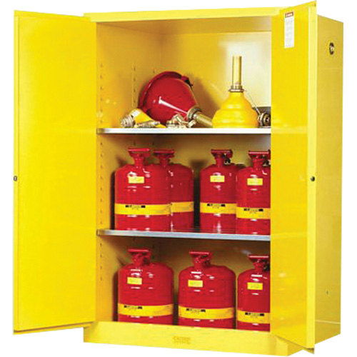 Sure-Grip&reg; Ex Flammable Storage Cabinets, 90 Gal., 2 Door, 43" W x 65" H x 34" D Fastek