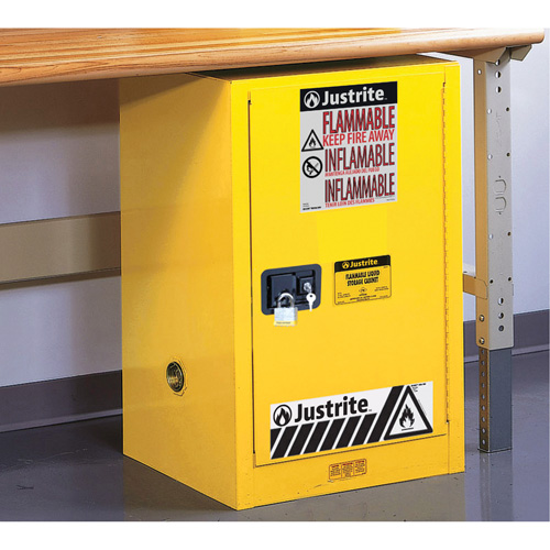 Sure-Grip&reg; EX Compac Flammable Safety Cabinet, 12 gal., 1 Door, 23.25" W x 35" H x 18" D Fastek