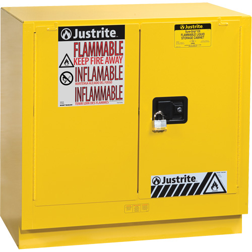 Sure-Grip&reg; EX Undercounter Flammable Safety Cabinet, 22 gal., 2 Door, 35" W x 35" H x 22" D Fastek