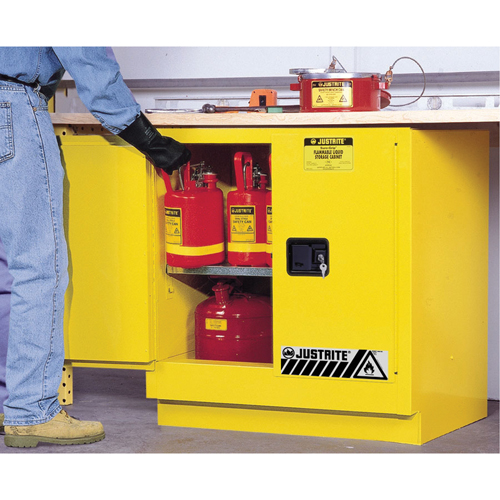 Sure-Grip&reg; EX Undercounter Flammable Safety Cabinet, 22 gal., 2 Door, 35" W x 35" H x 22" D Fastek