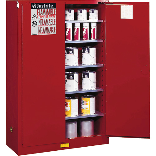 Sure-Grip&reg; EX Combustibles Safety Cabinet for Paint and Ink, 60 gal., 5 Shelves Fastek