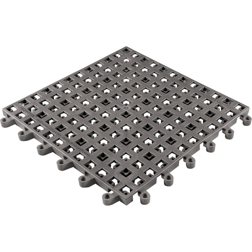 Tapis Ergodeck tout usage No 564 & No 566, PVC, 1-1/2' la c, 1-1/2' lo, 7/8" &eacute;paisseur, Charbon Fastek