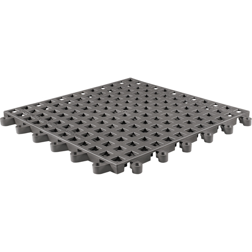 Tapis Ergodeck tout usage No 564 & No 566, PVC, 1-1/2' la c, 1-1/2' lo, 7/8" &eacute;paisseur, Charbon Fastek