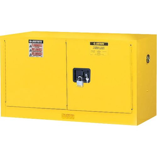 Sure-Grip&reg; EX Wall Mount Flammable Safety Cabinet, 17 gal., 2 Door, 43" W x 24" H x 18" D Fastek