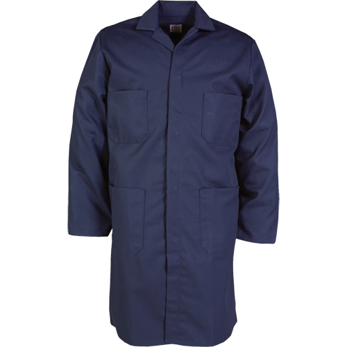Lab Coat, Poly-Cotton, 46, Navy Blue Fastek