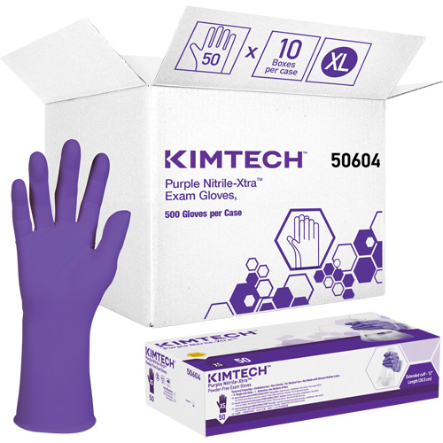 Gants d'examen Kimtech, T-Grand, Nitrile, 6 mils, Sans poudre, Mauve, Classe 2 Fastek