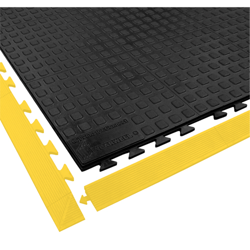 Rejuvenator Connect No. 502 Matting, Polyurethane, 3' W x 3' L, 5/8" Thick, Black Fastek