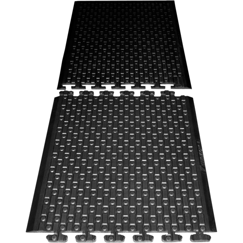Rejuvenator Connect No. 502 Matting, Polyurethane, 3' W x 3' L, 5/8" Thick, Black Fastek