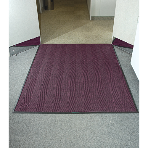Waterhog&reg; Eco Elite Matting, Wiper/Scraper, 3' x 20' x 3/8", Maroon Fastek