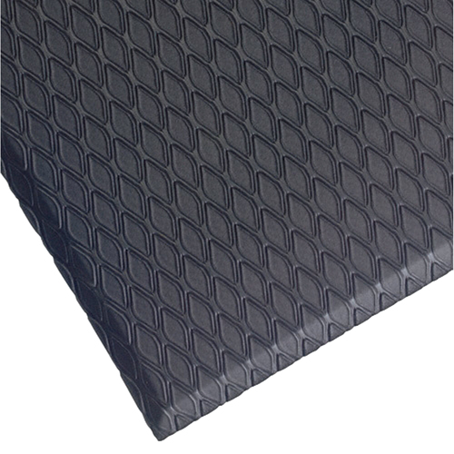 Cushion Max Mats, Diamond, 2' x 3' x 5/8", Charcoal, Nitrile/PVC Fastek