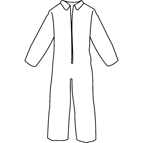 Tychem&reg; 4000 Coveralls, Large, White Fastek