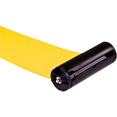 Free-Standing Crowd Control Barrier Receiver Post, 35" High, Yellow Fastek