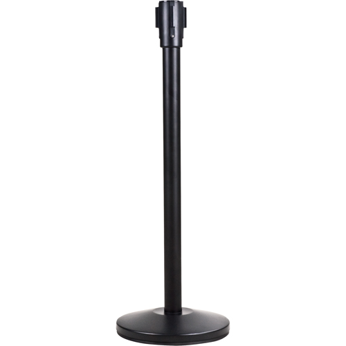 Free-Standing Crowd Control Barrier Receiver Post, 35" High, Black Fastek