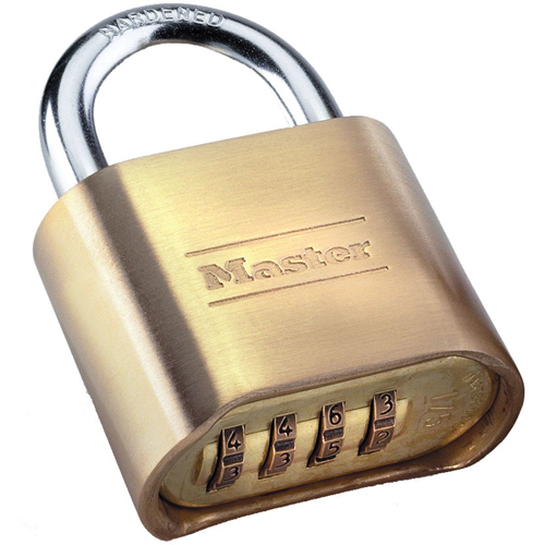 Cadenas &agrave; combinaison, Argent, Rev&ecirc;tement en laiton, Largeur de 2" Fastek