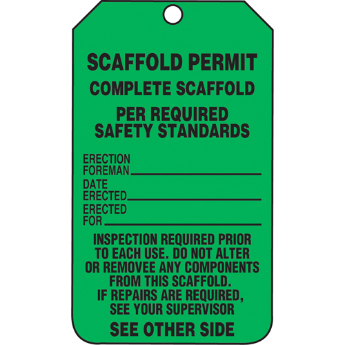 &eacute;tiquettes de s&eacute;curit&eacute; d'inspection et de contr&ocirc;le de l'&eacute;tat de l'&eacute;quipement, Papier cartonn&eacute;, 3-1/8" la x 5-7/8" h, Anglais Fastek