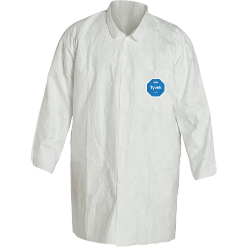 Lab Coat, Tyvek&reg; 400, White, Small Fastek
