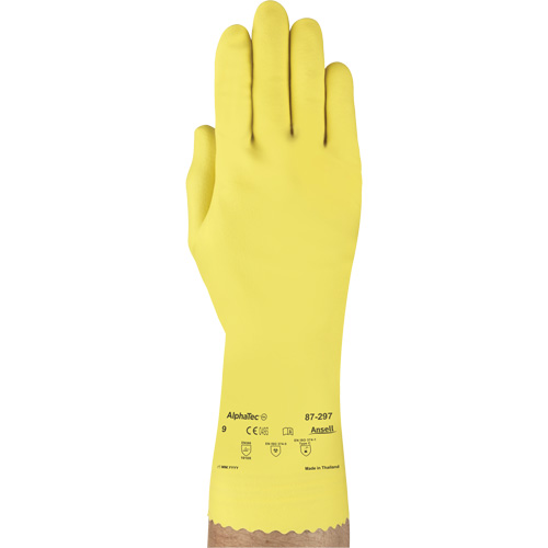 Gants Versatouch 297, Taille T-Grand/10, 12" lo, Latex de caoutchouc, Doublure en Ouat&eacute;e, 20 mils Fastek