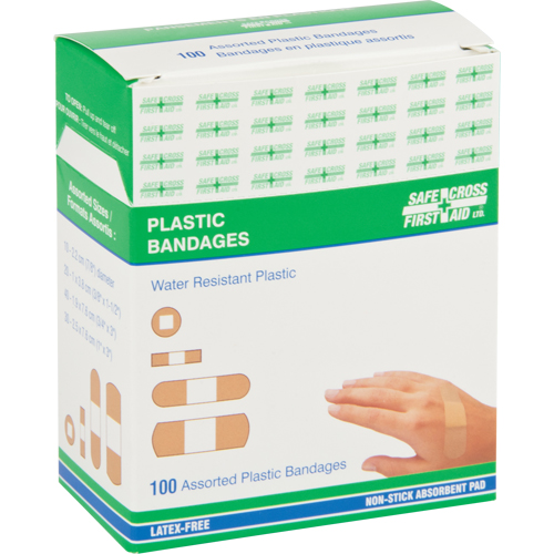 Bandages, Assorted, Plastic, Sterile Fastek