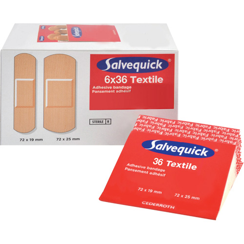 Salvequick&reg; Bandage Dispensing Systems Refills, Rectangular/Square, Fabric, Sterile Fastek