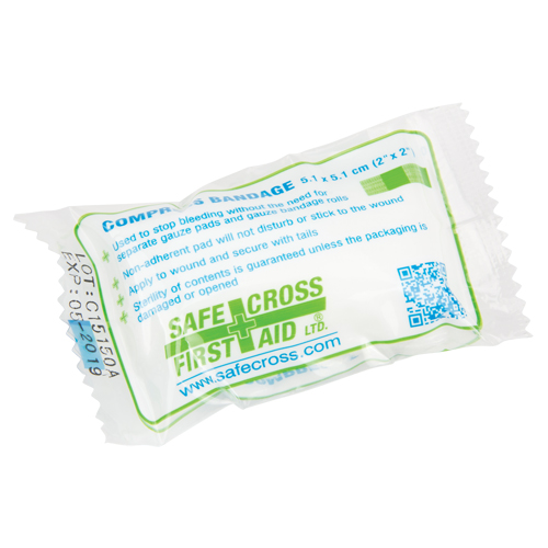 Compress (Pressure) Bandages - Sterile, 2" L x 2" W Fastek