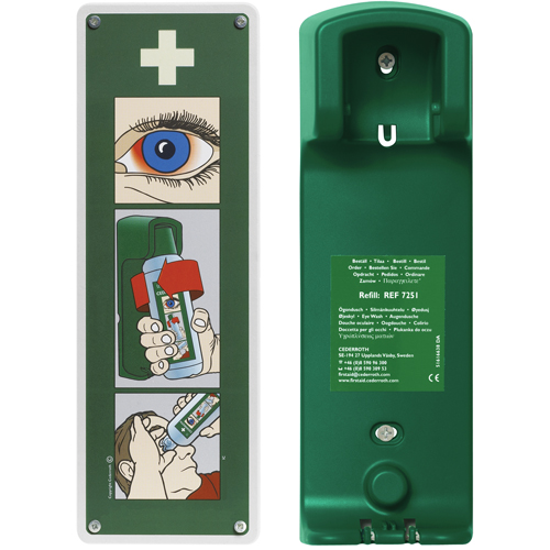 Support mural pour solution ophtalmique Cederroth Fastek