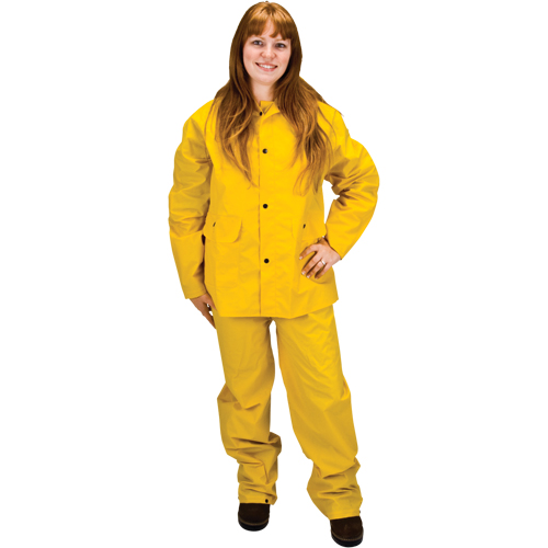 RZ100 Rain Suit, Polyester/PVC, 4X-Large, Yellow Fastek