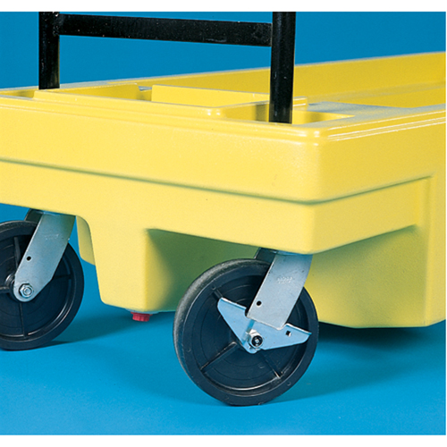 Chariots Poly-Spillcart, 66,5" lo x 29" la x 43,9" h, Cap. de d&eacute;versement 57 gal. US Fastek
