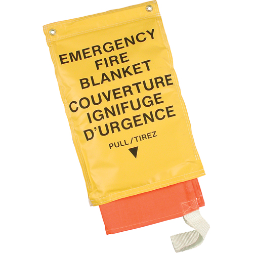 Emergency Fire Blankets, Fibreglass, 72"L x 72"W Fastek