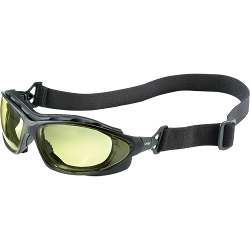Lunettes de s&eacute;curit&eacute; &agrave; coques Uvex HydroShield Seismic, Lentille Ambr&eacute;e, Antibu&eacute;e/Anti-&eacute;gratignures, Ventilation Ferm&eacute; Fastek