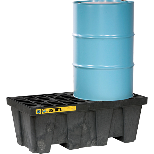 EcoPolyBlend Spill Control Pallets - With Drain, 66 US gal. Spill Capacity, 49" x 25" x 18" Fastek