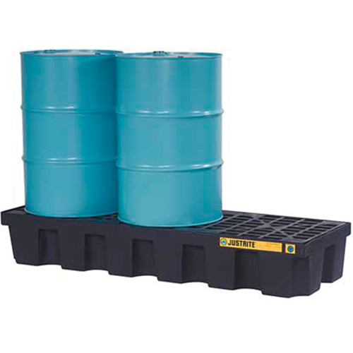 EcoPolyBlend Spill Control Pallets - Without Drain, 75 US gal. Spill Capacity, 73" x 25" x 11.6" Fastek