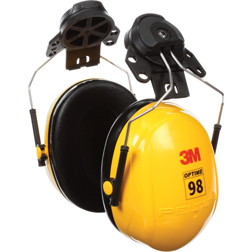 Peltor Optime 98 Series Earmuffs, Cap Mount, 23 NRR dB Fastek