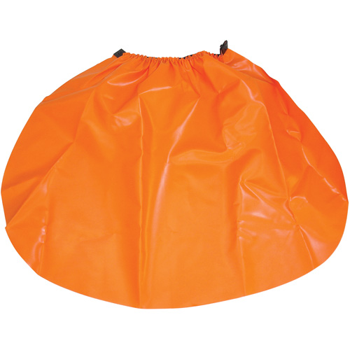 Hard Hat Rain Shield, One Size, Orange, Nylon/PVC Fastek