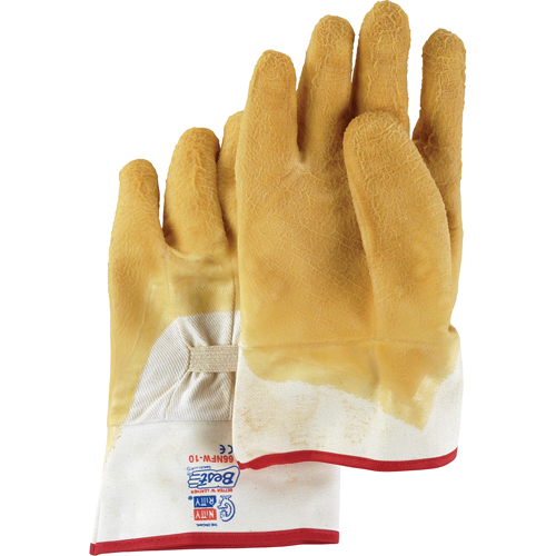 Gants enduits Nitty Gritty, 10/Grand, R&ecirc;vetement Latex de caoutchouc, Enveloppe en Coton Fastek