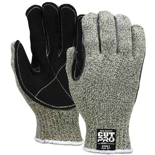 Gants r&eacute;sistants aux coupures Hero, Taille Petit/7, Calibre 7, Enveloppe en PEHD/Kevlar/Acier inoxydable, ANSI/ISEA 105 niveau 4 Fastek