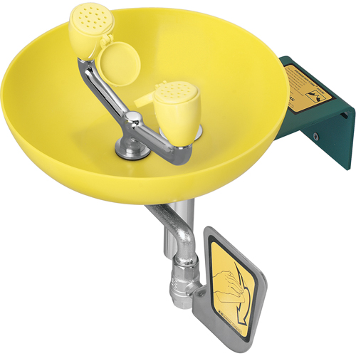 Eye/Face Wash Station, Wall-Mount Installation, Plastic Bowl Fastek
