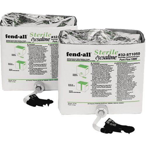 Cartouches de liquide pour poste de douche oculaire Fendall Pure Flow 1000, 1120 oz Fastek