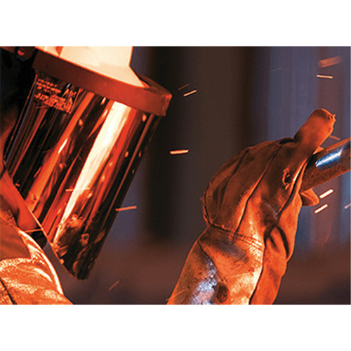 Ratchet Headgear with Faceshield, Polycarbonate, Ratchet Suspension Fastek