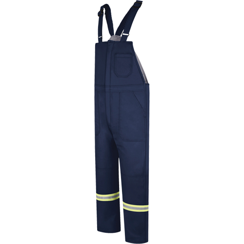 Deluxe Insulated Bib Overalls with Reflective Striping, 3X-Large, Navy Blue Fastek