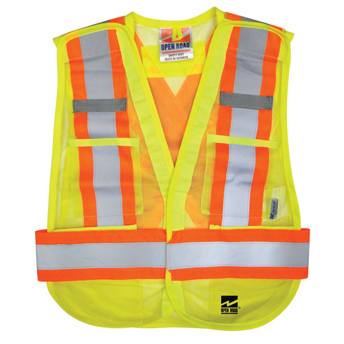Open Road&reg; Tear Away Vest , High Visibility Lime-Yellow, Polyester Fastek