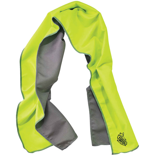 Serviette de refroidissement en microfibre Chill-Its 6602MF, Lime haute visibilit&eacute; Fastek