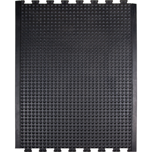 Tapis antifatigue en d&ocirc;me, &agrave; bulles, 3' x 4' x 1/2", Noir, Caoutchouc Fastek