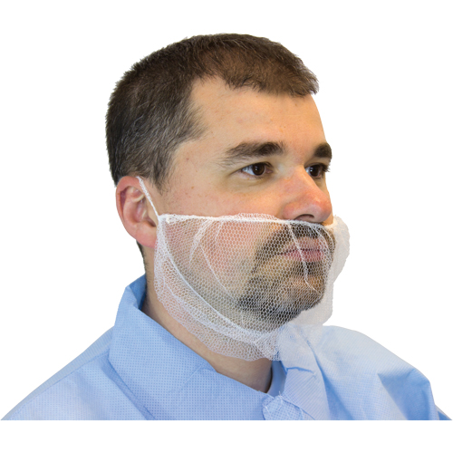 Mesh Beard Nets, Polyester, White Fastek