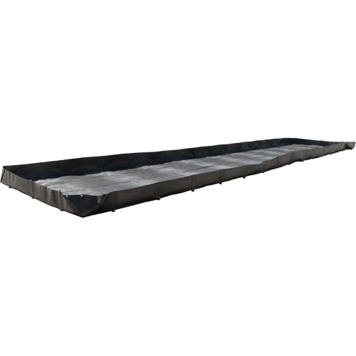 Berme pour r&eacute;servoir de fracturation, Capacit&eacute; 3740 gal. US, 50' la x 10' lo x 12" h, Support en L Fastek