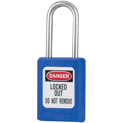 S31 Zenex Safety Padlocks, Blue, Keyed Alike, Thermoplastic, 1-3/8" Width Fastek