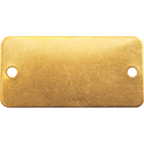 Blank Tags, Brass, 2" W x 1" H Fastek