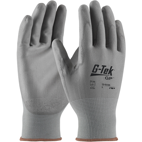 G-Tek 33G-165 Coated Gloves, 9/Large, Polyurethane Coating, 13 Gauge, Nylon Shell Fastek