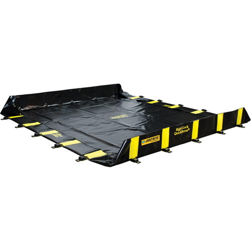 Rigid-Lock QuickBerm&reg;, 745 US gal. Capacity, 10' W x 10' L x 12" H, Stake Wall Fastek