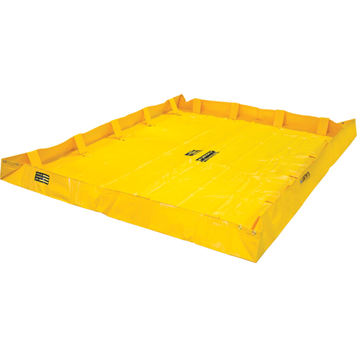 QuickBerm&reg; Lite Containment Berm, 398 US gal. Capacity, 8' W x 10' L x 8" H, Snap-Up Bracket Fastek
